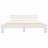 Estructura de cama de madera maciza de pino blanco 160x200 cm 3