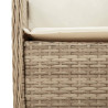 Set comedor de jardín 7 pzas con cojines ratán sintético beige 5