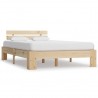 Estructura de cama de madera maciza de pino 120x200 cm 1