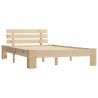 Estrutura de cama com cabeceira 140x200 cm pinho maciço 2