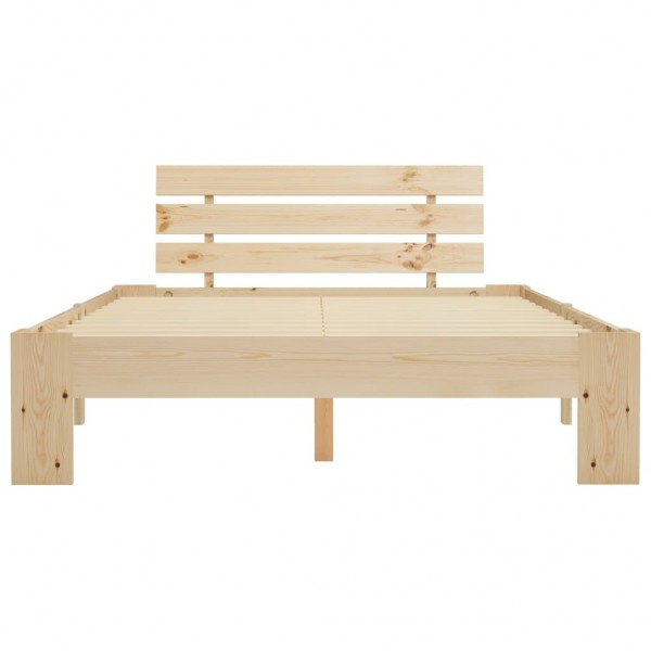 Estructura de cama de madera maciza de pino 140x200 cm M 3
