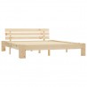 Estrutura de cama com cabeceira 160x200 cm pinho maciço 2