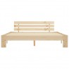 Estrutura de cama com cabeceira 160x200 cm pinho maciço 3