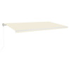 Toldo automático com LED e sensor de vento 600x300 cm cor creme 2