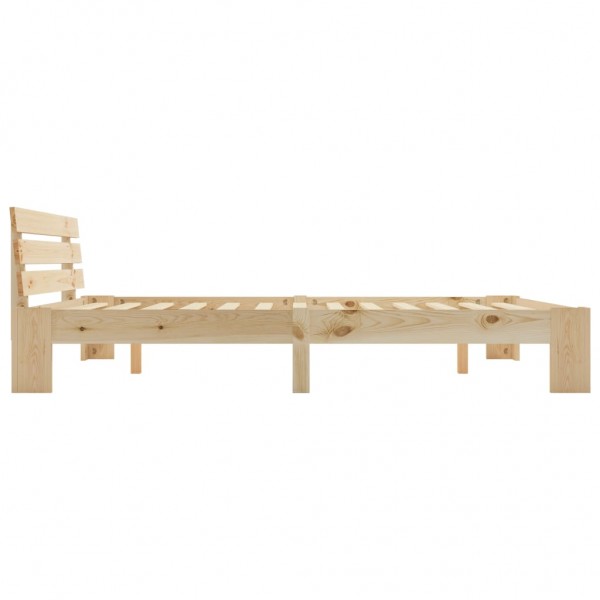 Estructura de cama de madera maciza de pino 160x200 cm M 4