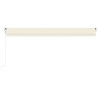 Toldo automático com LED e sensor de vento 600x300 cm cor creme 3