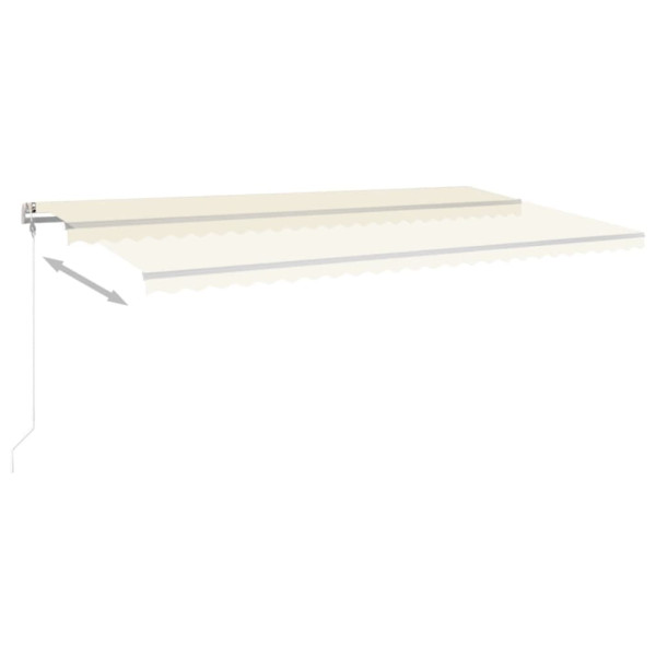 Toldo automático con LED sensor de viento crema 600x300 cm M 4