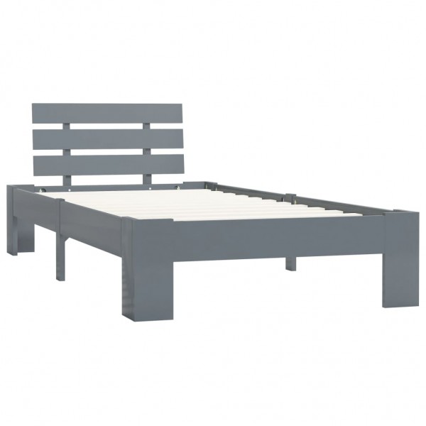 Estructura de cama de madera maciza de pino gris 90x200 cm M 2