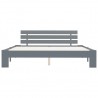 Estrutura de cama 180x200 cm pinho maciço cinzento 3