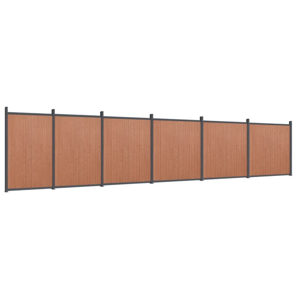 Painel de vedação 1045x186 cm WPC castanho M 2