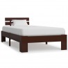 Estructura de cama madera maciza pino marrón oscuro 100x200 cm 1
