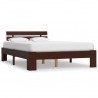 Estructura de cama madera maciza pino marrón oscuro 120x200 cm 1