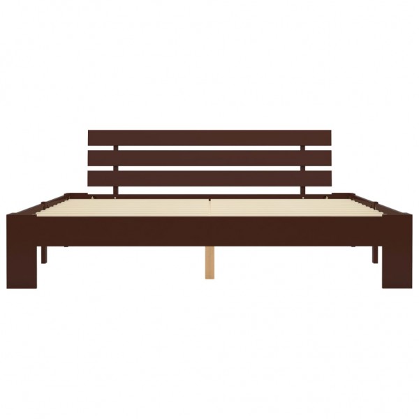 Estrutura de cama 160x200 cm pinho maciço castanho-escuro M 3