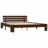 Estructura de cama madera maciza pino marrón oscuro 180x200 cm 2