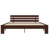 Estructura de cama madera maciza pino marrón oscuro 180x200 cm 3