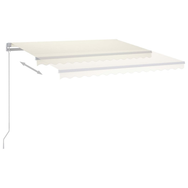 Toldo retrátil manual com LED 300x250 cm cor creme M 3