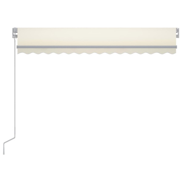 Toldo manual retráctil con LED crema 300x250 cm M 4