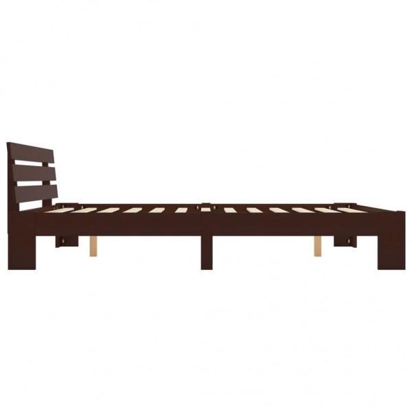 Estrutura de cama 180x200 cm pinho maciço castanho-escuro M 4