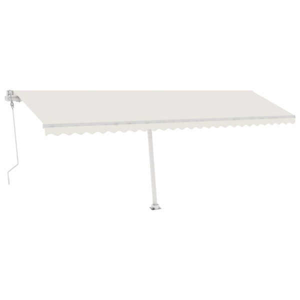 Toldo automático con LED sensor de viento crema 600x300 cm M 2