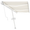 Toldo automático com LED e sensor de vento 600x300 cm cor creme 3