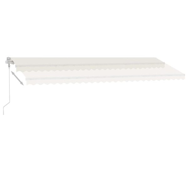 Toldo automático con LED sensor de viento crema 600x300 cm M 4