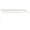 Toldo automático con LED sensor de viento crema 600x300 cm 4