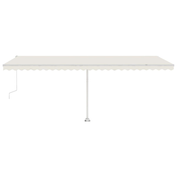 Toldo automático com LED e sensor de vento 600x300 cm cor creme M 5
