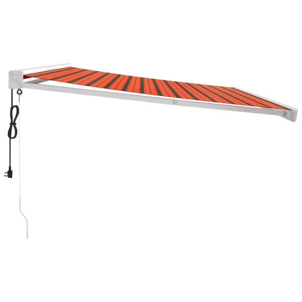 Toldo retráctil aluminio y tela naranja y marrón 4.5x3 m M 4