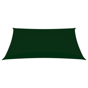 Toldo de vela rectangular tela Oxford verde oscuro 3.5x4.5 m H