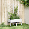 Jardinera con enrejado PP blanco 80x40x142 cm 1