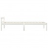 Estrutura de cama 90x200 cm madeira pinho maciço branco 4