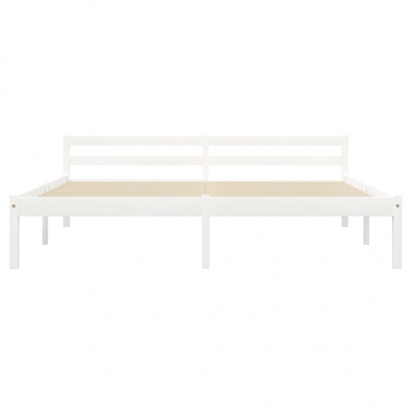 Estrutura de cama 180x200 cm pinho maciço branco M 3