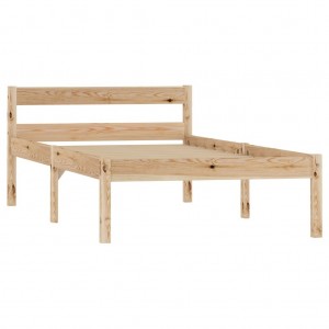 Estructura de cama de madera maciza de pino 100x200 cm H