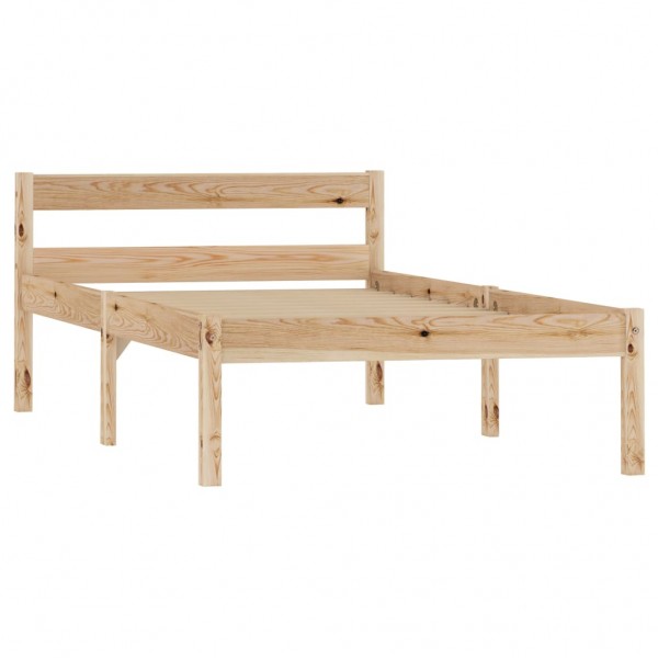 Estructura de cama de madera maciza de pino 100x200 cm M 2