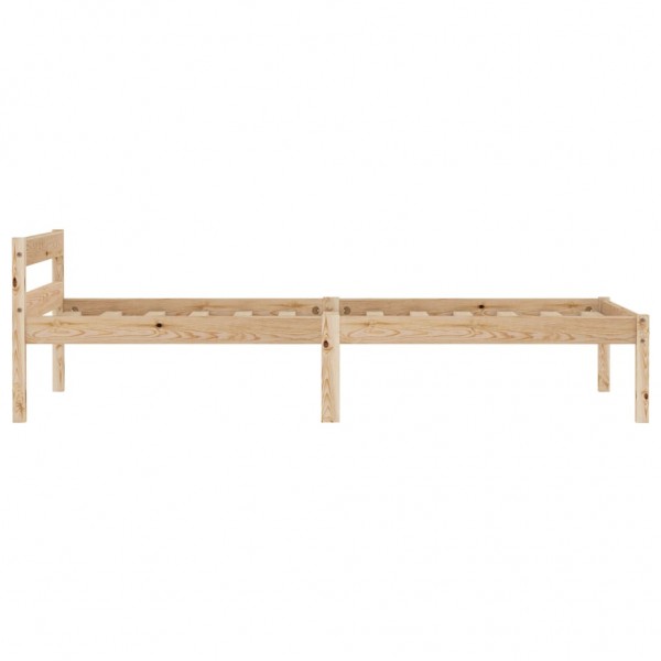 Estructura de cama de madera maciza de pino 100x200 cm M 4