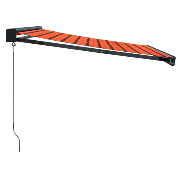 Toldo retráctil aluminio y tela naranja y marrón 3.5x2.5 m M 4