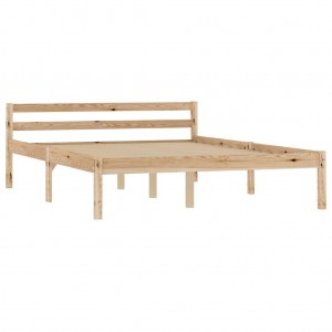 Estructura de cama de madera maciza de pino 140x200 cm H