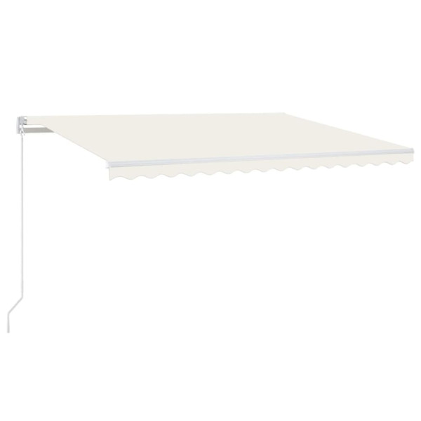 Toldo retrátil manual com LED 400x300 cm cor creme M 2