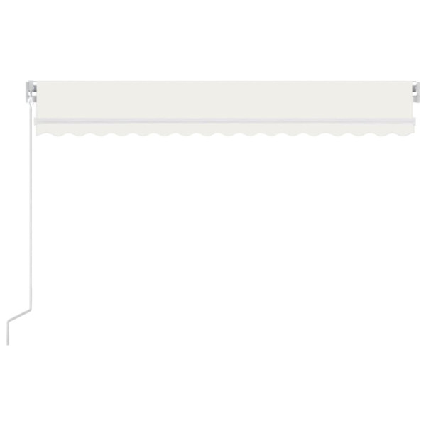 Toldo retrátil manual com LED 400x300 cm cor creme M 3