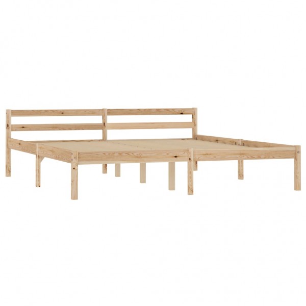 Estructura de cama de madera maciza de pino 160x200 cm M 2