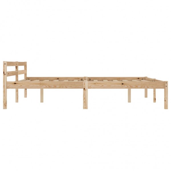 Estructura de cama de madera maciza de pino 180x200 cm M 4