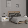 Mesas cabeceira c/ LEDs 2 pcs 70x36.5x40 cm branco 4