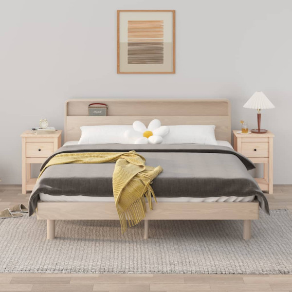 Mesitas de noche 2 uds madera maciza de pino 40x35x61.5 cm D