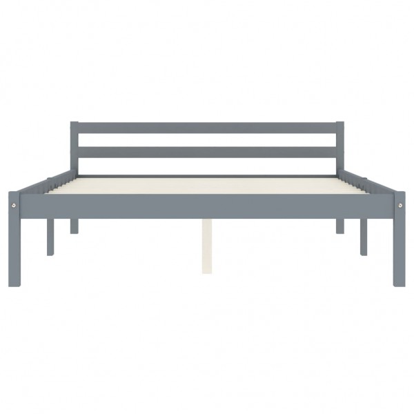Estructura de cama de madera maciza de pino gris 120x200 cm M 3