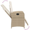 Set comedor de jardín 5 pzas con cojines ratán sintético beige 5