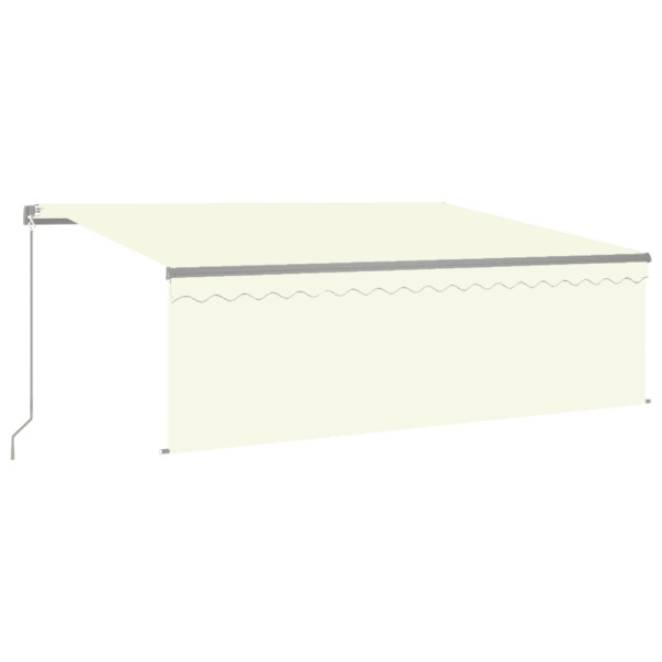 Toldo retrátil manual com estore e luzes LED 4x3 m cor creme M 2