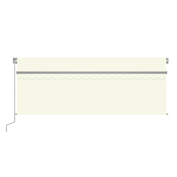 Toldo retrátil manual com estore e luzes LED 4x3 m cor creme M 3