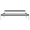 Estructura de cama de madera maciza de pino gris 180x200 cm 3