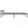 Estructura de cama de madera maciza de pino gris 180x200 cm 4