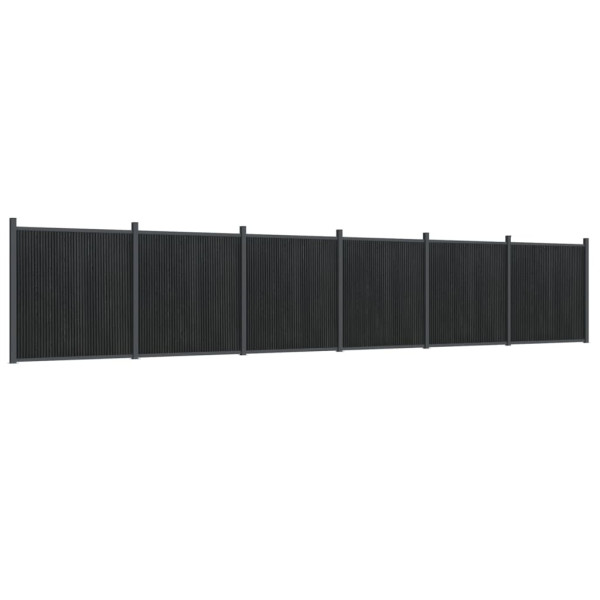 Painel de vedação 1045x186 cm WPC cinzento M 2